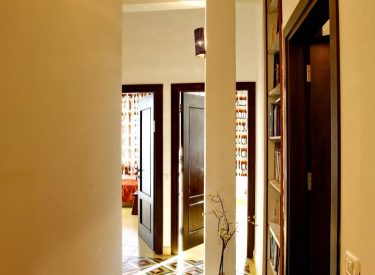 hall way with original floor