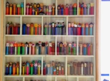 the collection of toys on display in the kitchen